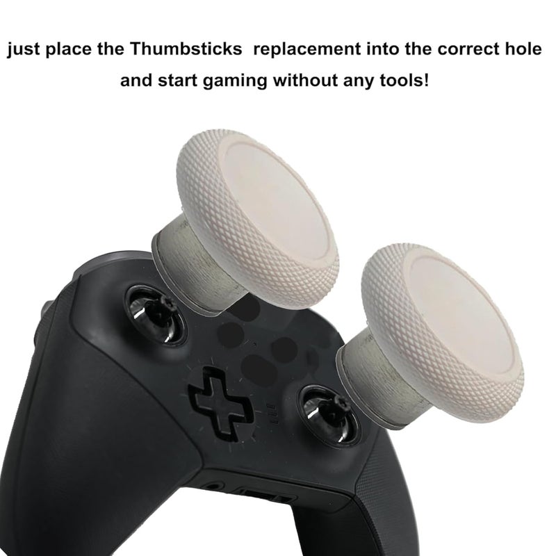 Anglepingping Store 2 Pack Elite 2 Controller Short Thumbsticks Replacement for Xbox Elite Series 2 Controller,0.39in Standard Height Concave Magnetic Analog Short Joysticks for Elite Series 2 Core Controller (White) - Image 4